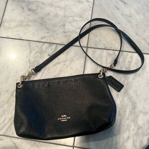 Coach Black Pebbled Leather Crossbody